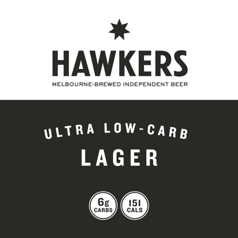 Hawkers Ultra Low Carb Lager keg craft beer keg light crisp low carb lager for events and entertaining