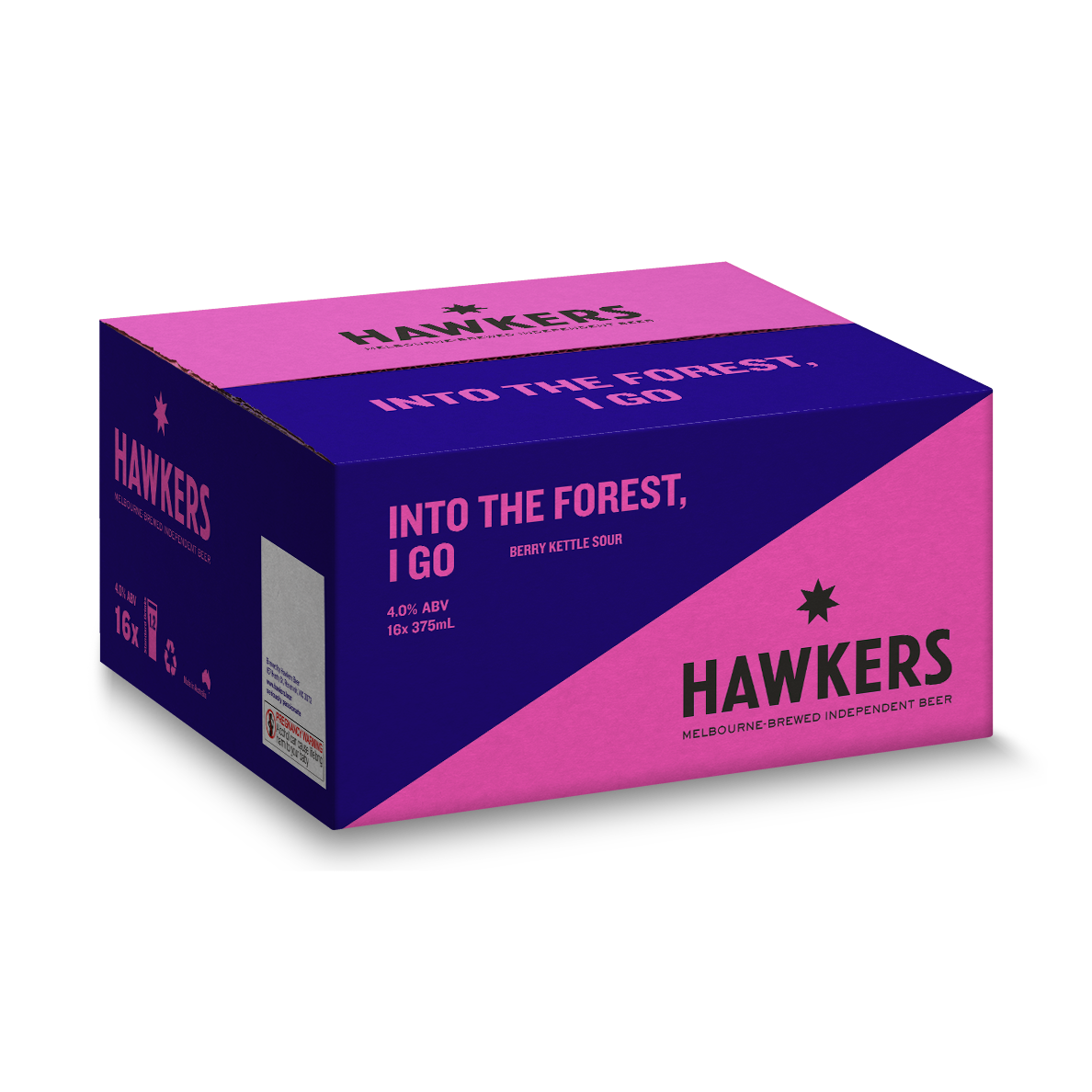 Hawkers Into The Forest I Go 16 pack case 375ml craft beer cans Australia limited release beer carton
