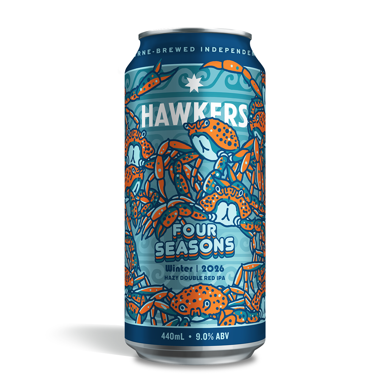 Hawkers Four Seasons Hazy Double Red IPA 440ml craft beer can Australia India Pale Ale