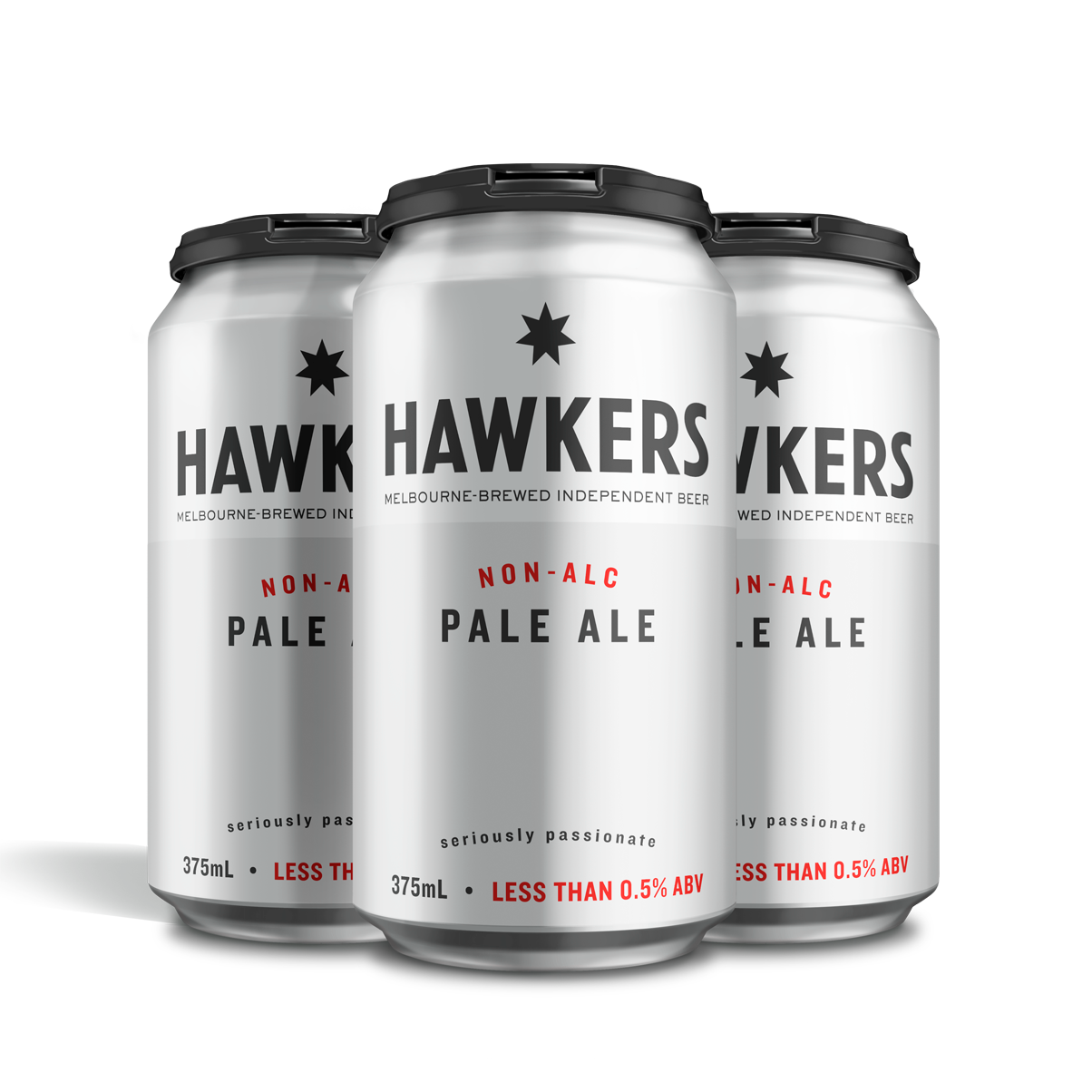 Hawkers Non Alc Pale Ale 4 pack 375ml alcohol free craft beer cans Australia beer pack