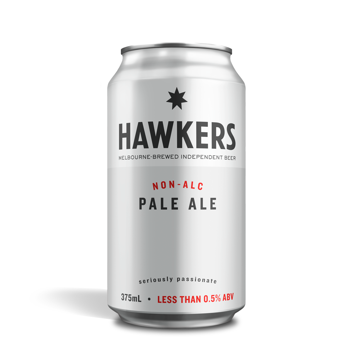 Hawkers Non Alc Pale Ale 375ml alcohol free craft beer can Australia balanced citrus hop character