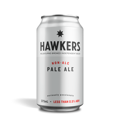 Hawkers Non Alc Pale Ale 375ml alcohol free craft beer can Australia balanced citrus hop character
