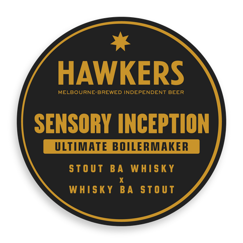 Hawkers Sensory Inception Boilermaker Set 440ml craft beer can Australia Whisky Barrel Aged Imperial Stout With Stout Barrel Aged Whisky