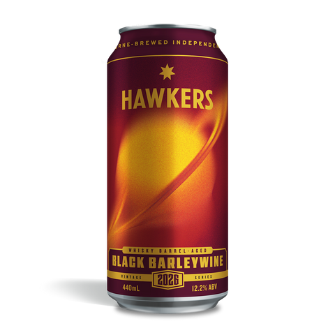 Hawkers Whisky Barrel Aged Black Barleywine 2026 440ml Can Barrel Aged Barleywine Australia
