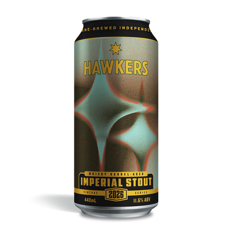 Hawkers Whisky Barrel Aged Imperial Stout 2026 440ml Can Dark Beer Stout Australia