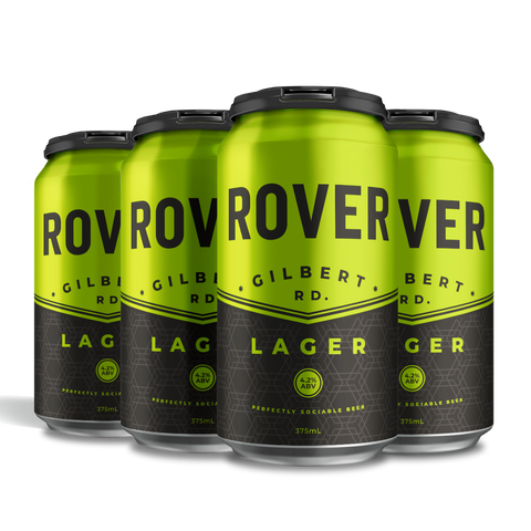 Hawkers Gilbert Road Lager 6 pack 375ml craft beer cans Australia crisp clean refreshing lager beer pack