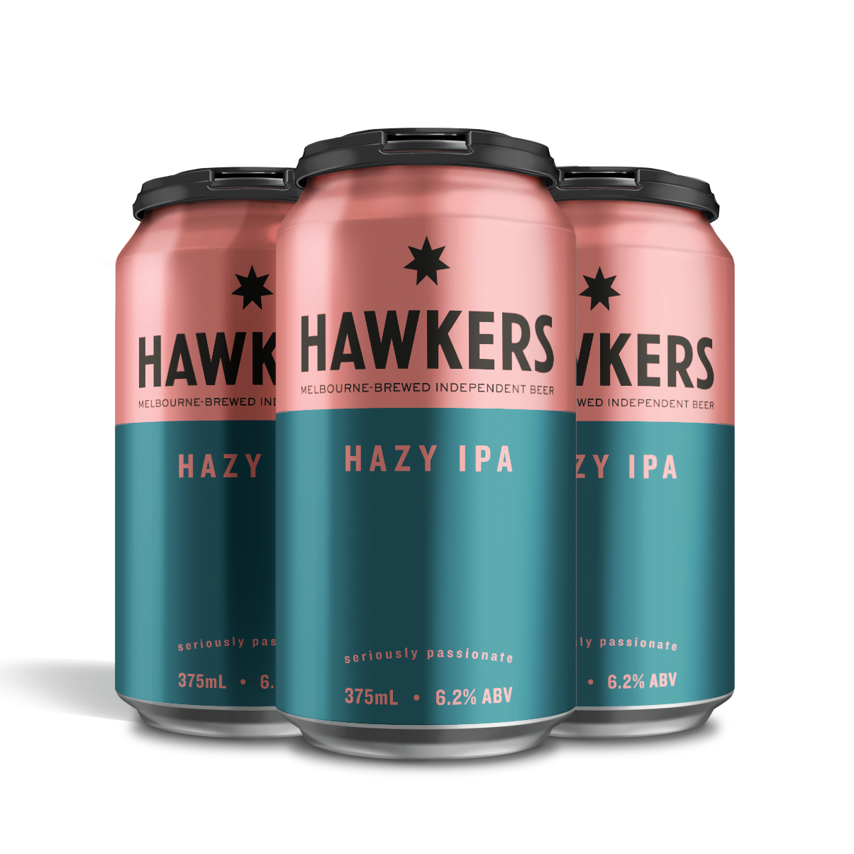 Hawkers Hazy IPA 4 pack 375ml craft beer cans Australia juicy tropical hazy IPA beer pack
