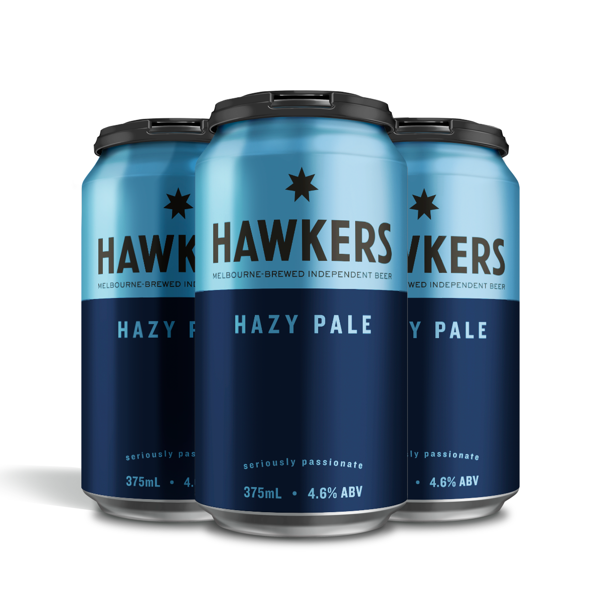 Hawkers Hazy Pale 4 pack 375ml craft beer cans Australia juicy tropical fruit hazy pale ale beer pack