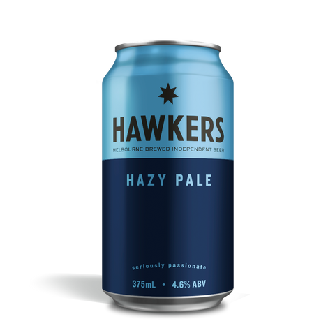 Hawkers Hazy Pale 375ml craft beer can Australia juicy tropical fruit hazy pale ale with soft hop character