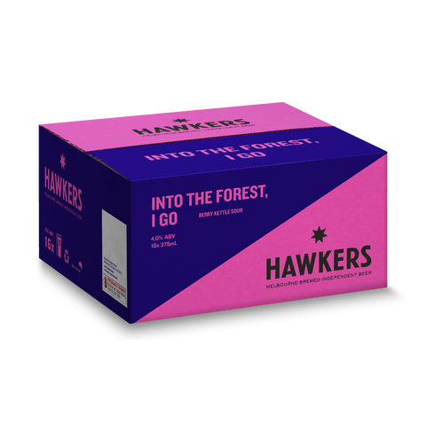 Hawkers Into The Forest I Go 16 pack case 375ml craft beer cans Australia limited release beer carton