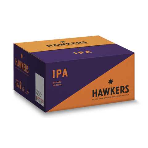 Hawkers IPA 16 pack case craft beer cans India Pale Ale Australia Melbourne brewery hop forward beer carton