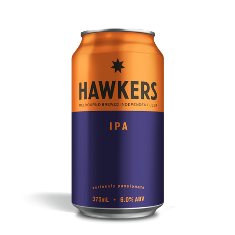 Hawkers IPA craft beer can brewed in Melbourne Australia India Pale Ale hop forward citrus tropical flavour