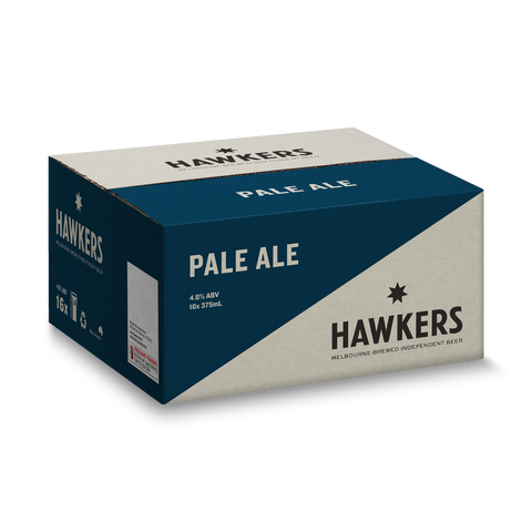 Hawkers Pale Ale 16 pack case 375ml craft beer cans Australia brewery balanced citrus malt hop beer carton