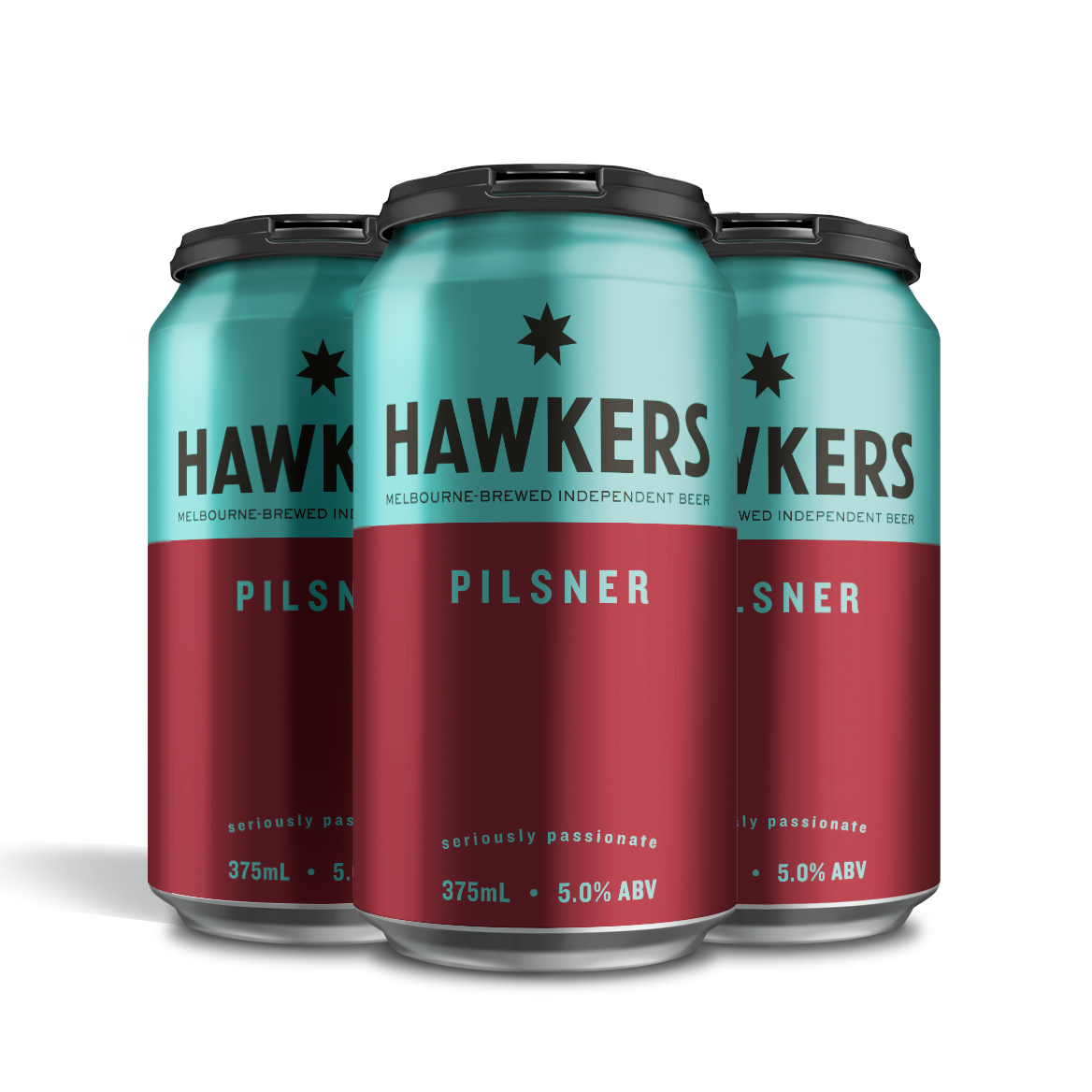 Hawkers Pilsner 4 pack craft beer cans Australia Melbourne crisp European style lager beer pack