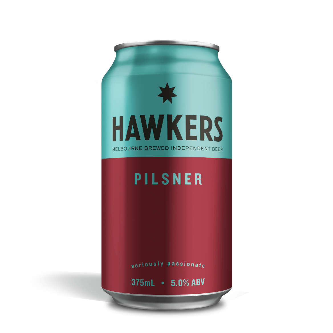 Hawkers Pilsner beer can European style lager crisp clean balanced hop bitterness brewed in Melbourne Australia