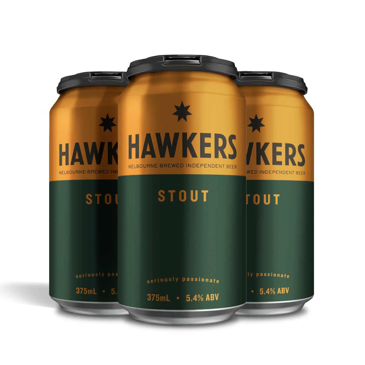 Hawkers Stout 4 pack 375ml craft beer cans Australia roasted malt coffee chocolate stout beer pack