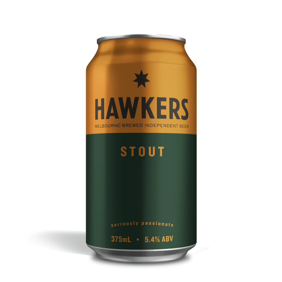 Hawkers Stout 375ml craft beer can Australia roasted malt coffee chocolate dark beer