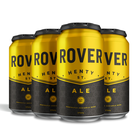 Rover Henty St Ale 6 pack 375ml craft beer cans Australia easy drinking lager beer pack